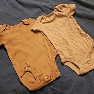 Carter's Cozy Bodysuit Duo In Shades Of Mauve, 3m
